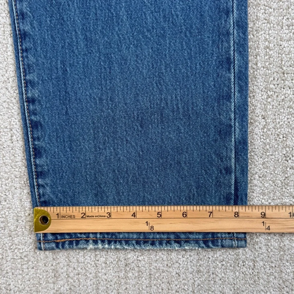 Levi's 501 Mens 34x30 150th Anniversary Distressed Straight Leg Denim Blue Jeans